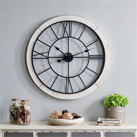 White Farmhouse Clock 